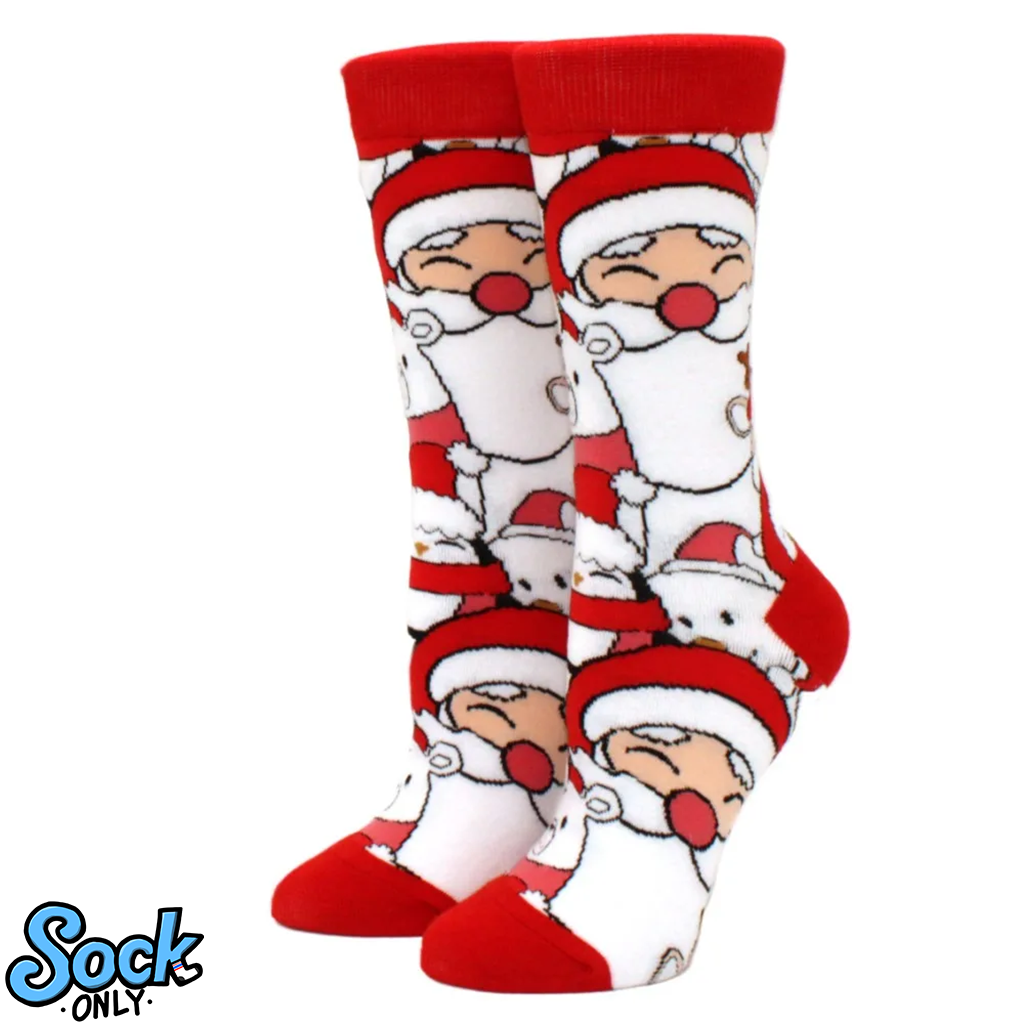 New Christmas Santa Claus Women's Socks Elk Tide Socks Christmas Tree Geometric Cotton Happy Funny Men Middle tube Socks