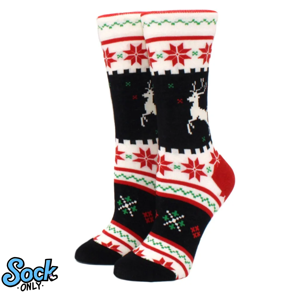 New Christmas Santa Claus Women's Socks Elk Tide Socks Christmas Tree Geometric Cotton Happy Funny Men Middle tube Socks