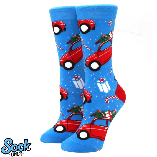 New Christmas Santa Claus Women's Socks Elk Tide Socks Christmas Tree Geometric Cotton Happy Funny Men Middle tube Socks